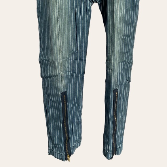 Sandrine Rose FREE PEOPLE Deep Zip Denim Jumpsuit Slouchy Small Utility Style - Picture 10 of 11